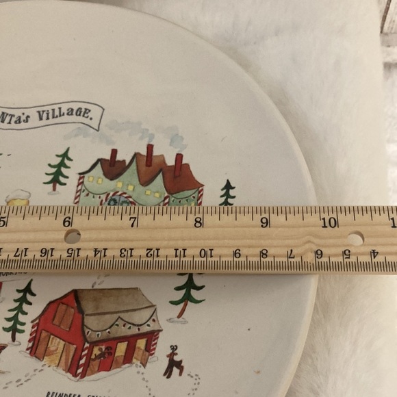 Rae Dunn Santa’s Village Dinner Plates - Picture 4 of 5